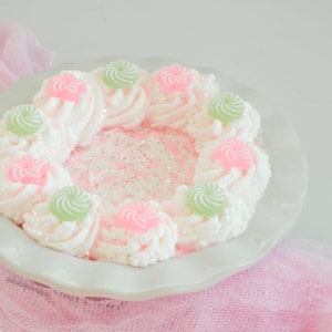 Fake Pie, Easter Decor, Pie Prop, Faux Dessert Display, Coquette Decor, Pink Dessert, Birthday Party, Bakery Prop, Vintage Sweets Decoration