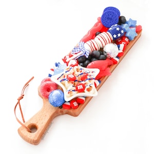 Fake Bake, 4th of July Decor, July Fake Bake, Fake Candy, July Fourth Decor, USA Tiered Tray, Charcuterie Board, Fake Gummy, Fake Cookie