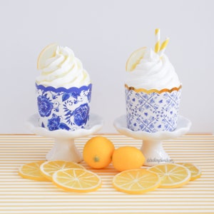 Fake Lemon Cupcake, Faux Lemon Cupcake, Tiered Tray, Lemon Fake Bake, Photo Prop, Lemon Decor, Fake Desserts, Blue & Yellow Kitchen Decor