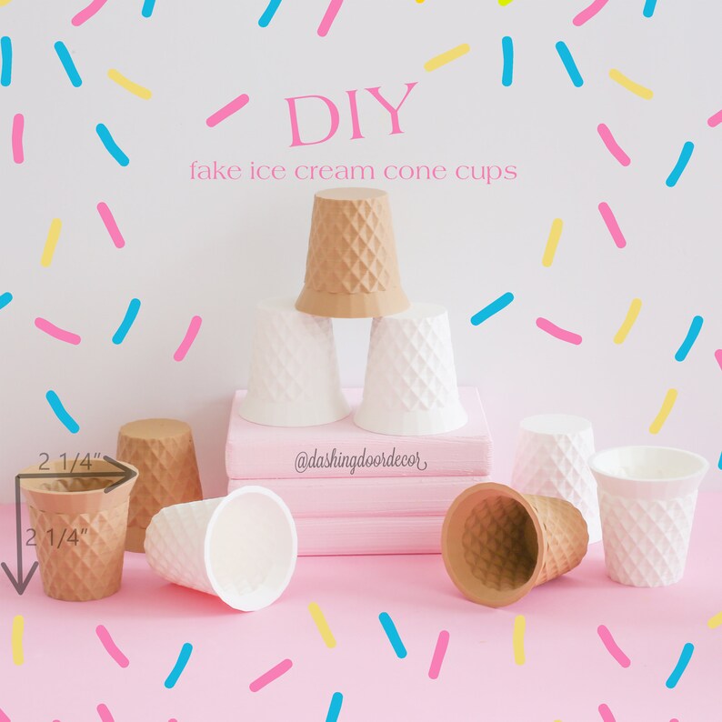 DIY Ice Cream Cone Fake Ice Cream Cone Fake Bake Ice Cream Etsy