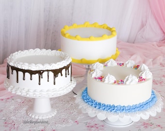 Fake Cake, Happy Birthday Cake, Display Cake, Faux Ice Cream Cake, Chocolate Fudge Cake, Pretend Cake, PhotoShoot Cake, Wedding Cake Prop