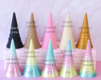 Cono de helado falso, cono de waffle falso, cono de azúcar falso, helado horneado falso, cono de helado de utilería, cono de waffle de mentira, decoración para fiestas de cumpleaños