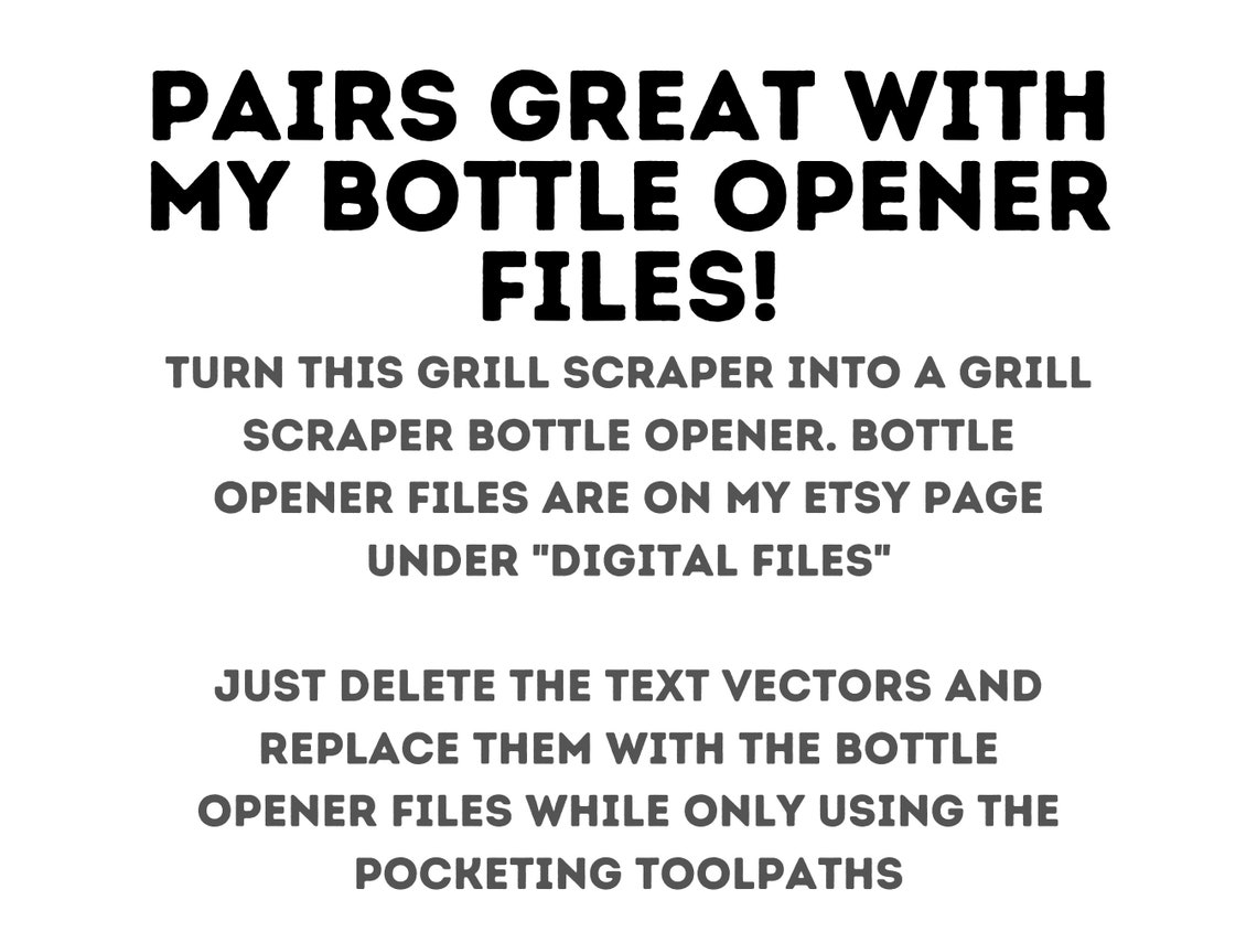 Grill Grate Scraper CNC Vector Files / Kiss My Ash Etsy