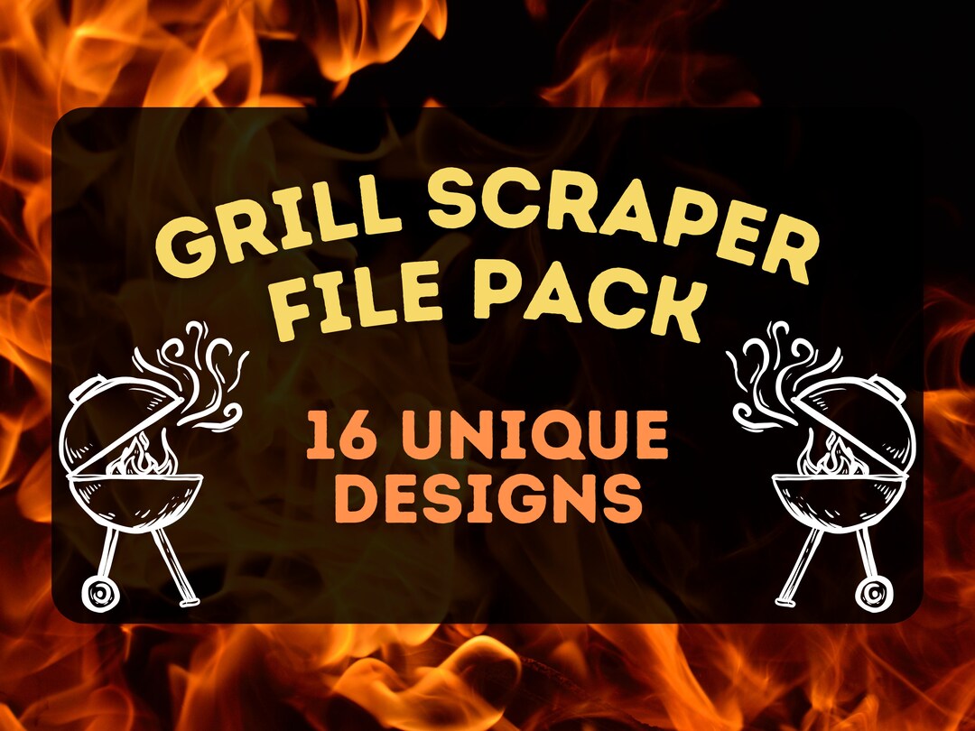 Grill Scraper CNC File Pack / 16 Unique Designs / SVG Files Etsy