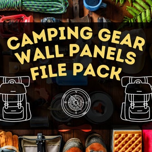 Camping Gear Wall Panels CNC File Pack / SVG Vectors CNC Project