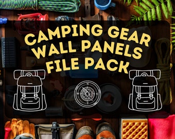 Camping Gear Wall Panels CNC File Pack / SVG Vectors CNC Project