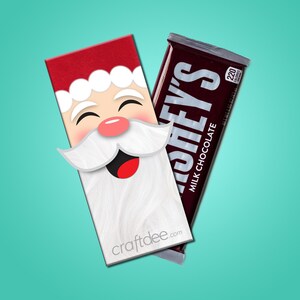 Santa Candy Bar Wrapper: Christmas Party Favor (PDF Pattern)