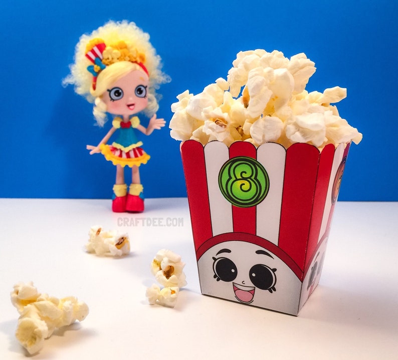 3 Poppy Corn Popcorn Box Original Shopkins Birthday - Etsy