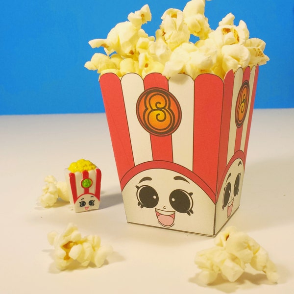 5" Poppy Corn Popcorn Box - Shopkins Birthday Party