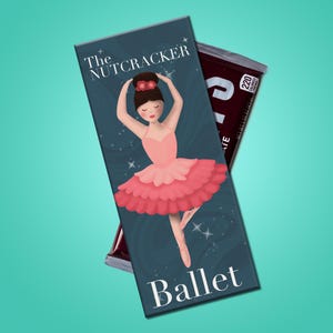 The Nutcracker Candy Wrappers, Ballerina Theme, Chocolate Candy Wrapper, Candy Table, Ballet Chocolate Wrapper Party Favor, Stocking Stuffer