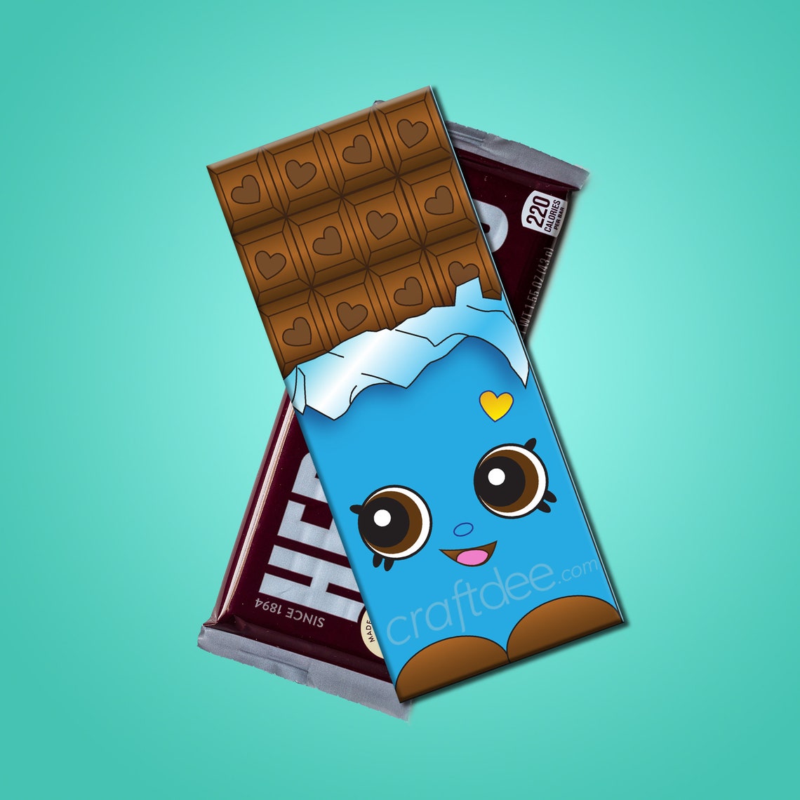 Blue Cheeky Chocolate Shopkins Wrapper Etsy