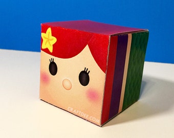 Caja de recuerdos imprimible de Ariel - Fiesta de cumpleaños de La Sirenita