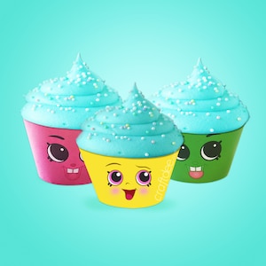 3 Cupcake Queen, Cupcake Chic Wrapper Liner - Printable, Shopkins Geburtstagsparty