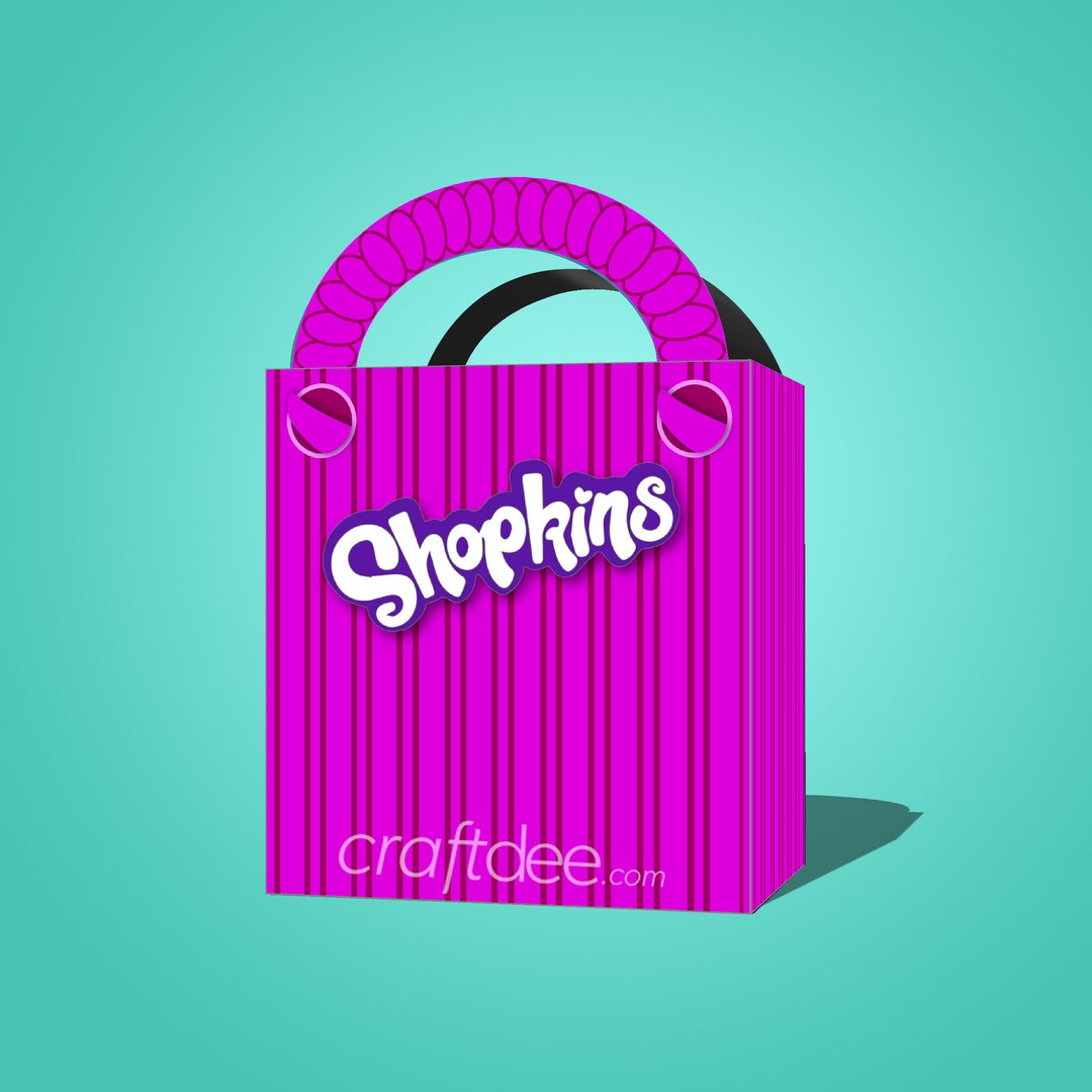 Pink Printable Shopkins Shopping Bag in Pink - Shopkins Birthday Party ...