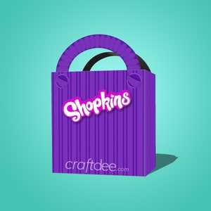 Sac à provisions Shopkins violet - Cadeau d'anniversaire Shopkins