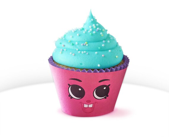 1 12 Pink Cupcake Chic Cupcake Wrapper Shopkins Etsy