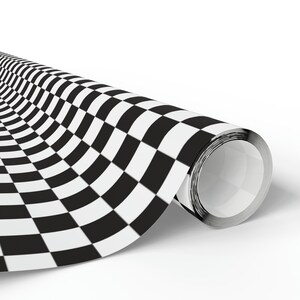 Black and White Checkered Wrapping Paper: Race Car Party Theme - Etsy