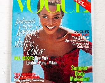 Vogue UK Nov 1998 Original Vintage Fashion Magazine Cover : Kate