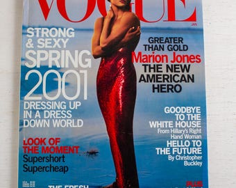 Vintage VOGUE Magazine - December 1997 - Shalom Harlow & Georgina