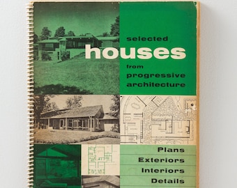 Selected Houses from Progressive Architecture | 1959 First ed | MOD Homes Exteriors Interiors