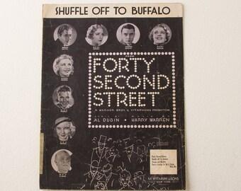 FORTY SECOND STREET vintage sheet music 1932 | Shuffle Off To Buffalo