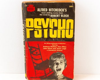 PSYCHO ( 1961, Robert Bloch)  movie tie-in | Janet Leigh cover