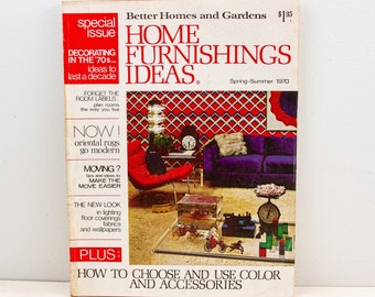 1970 Better Homes & Gardens: Revista de muebles para el hogar de mediados de siglo