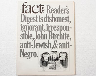FACT: Volume Three issue Two (Ralph Ginzburg, 1966) 60s politics, racism, social justice magazine
