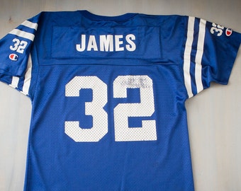Vintage Edgerrin James Colts Jersey: Champion Brand, Youth Medium