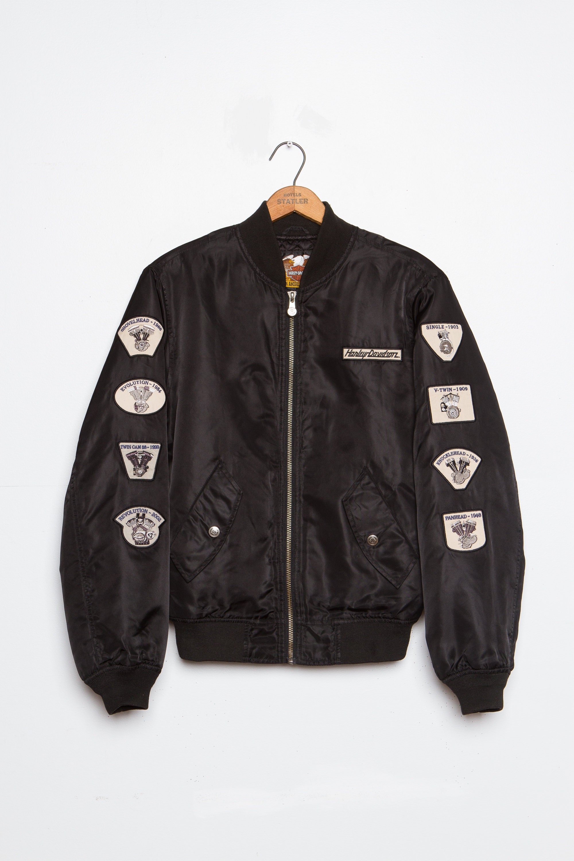 Harley Davidson Motorcycle Riding Jacket W/ Arm Patches Harley Davidson Motorcycle Riding Jacket W/ Arm Patches