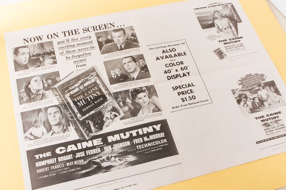 The Caine Mutiny Pressbook 1954 Humphrey Bogart Fred Etsy