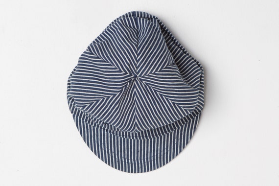 vintage Hickory Striped Engineer Cap - image 8