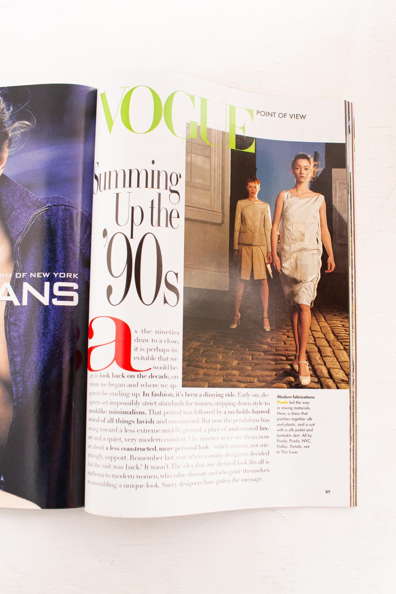 Vintage Vogue Magazine July 1998: Actress Claire Danes Cover, the