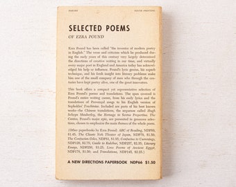 Selected Poems of Ezra Pound (1957, New Directions Paperbook) - Etsy