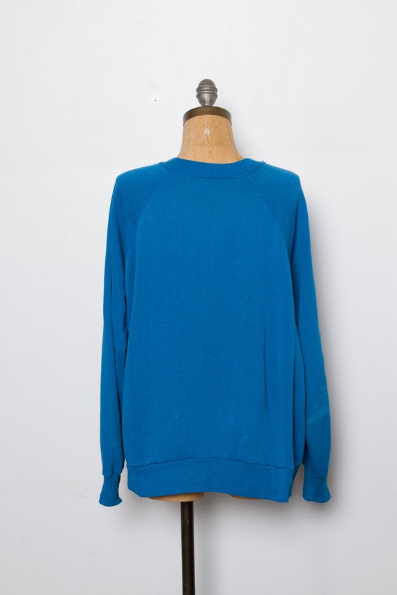 vintage blue raglan sweatshirt | 80s DISTRESSED - image 6