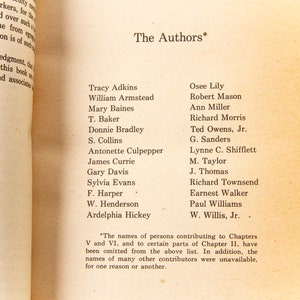 May include: A list of names of authors who contributed to a book. The names are listed in two columns. The text "The Authors*" is at the top of the list.