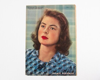 1940年代のヴィンテージ イングリッド・バーグマン マガジン ポート