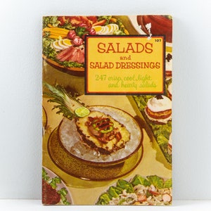 SALADS and SALAD DRESSINGS cookbook  (Culinary Arts Institute) Vintage 1950s Mid Century Cookbook Recipes