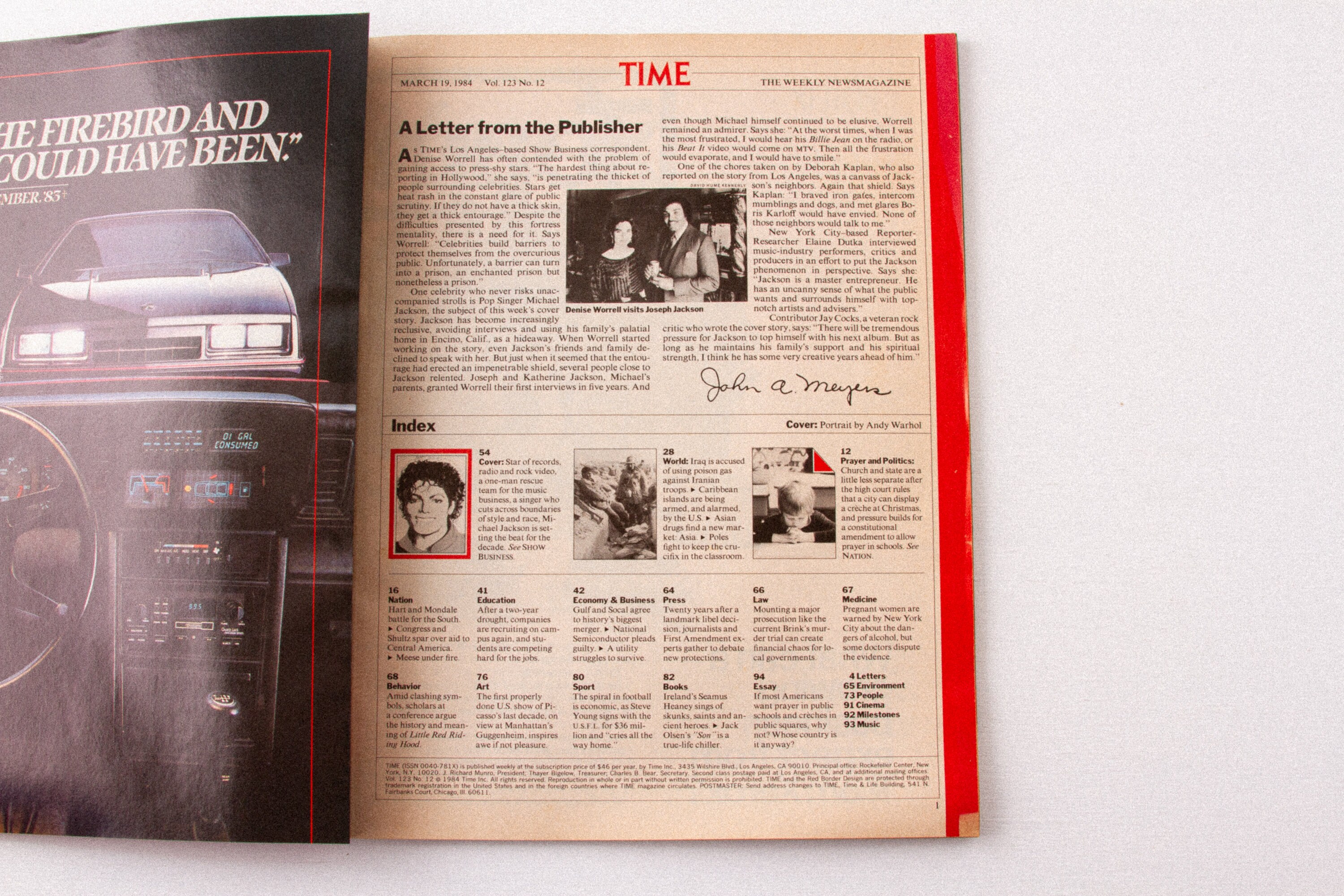 TIME 誌 | マイケル・ジャクソンの表紙 (1984 年 3 月 19 日