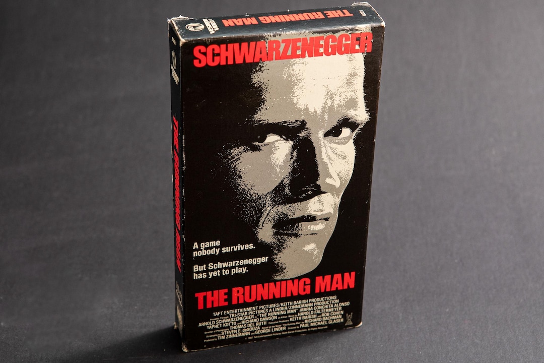 Arnold Schwarzenegger the Running Man 1987 Original VHS Cassette