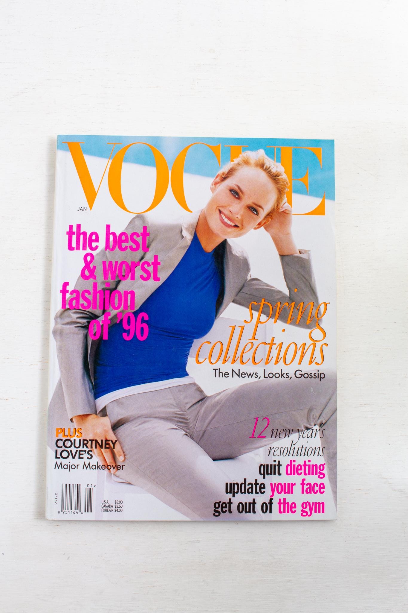 Vintage VOGUE Magazine: January 1997 | the 90s Fashion | Courtney