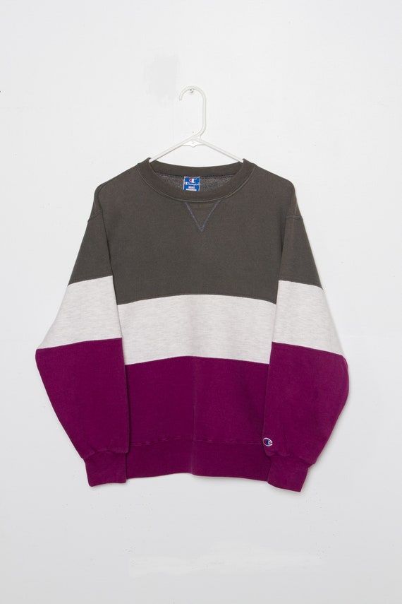 vintage CHAMPION tri-color sweatshirt | USA 80s 9… - image 7