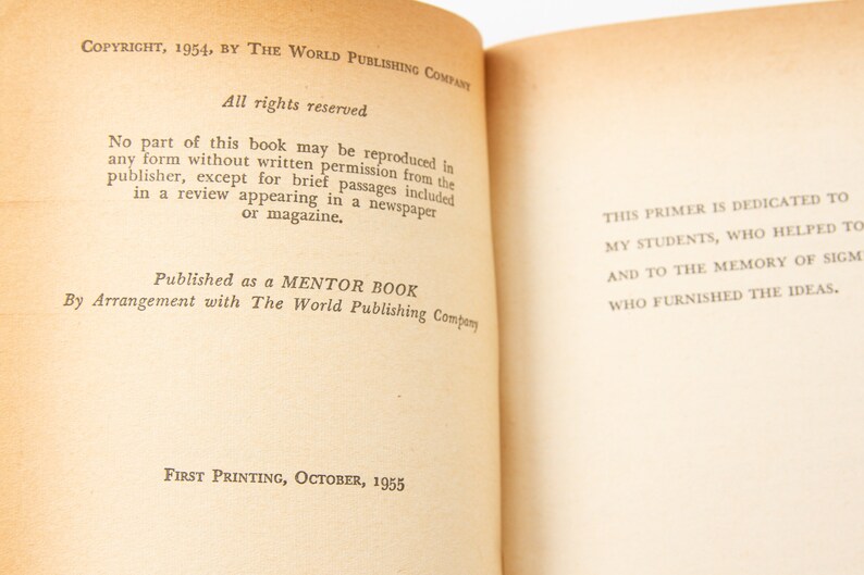 A Primer of Freudian Psychology (1955, Hall) Mentor Book Series | 50s Psychoanalysis image 5