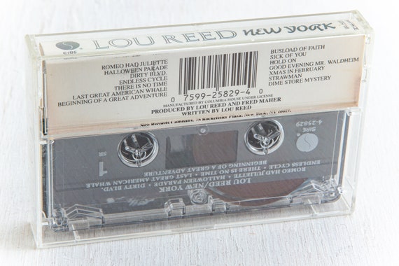 LOU REED New York 1989 Vintage Cassette Tape - Etsy Australia