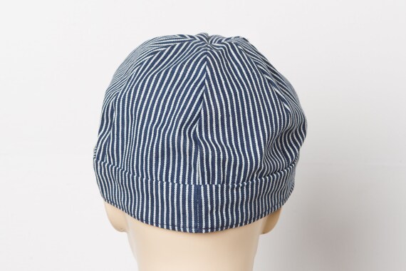 vintage Hickory Striped Engineer Cap - image 6