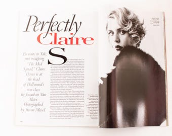 Vintage Vogue Magazine July 1998: Actress Claire Danes Cover, the