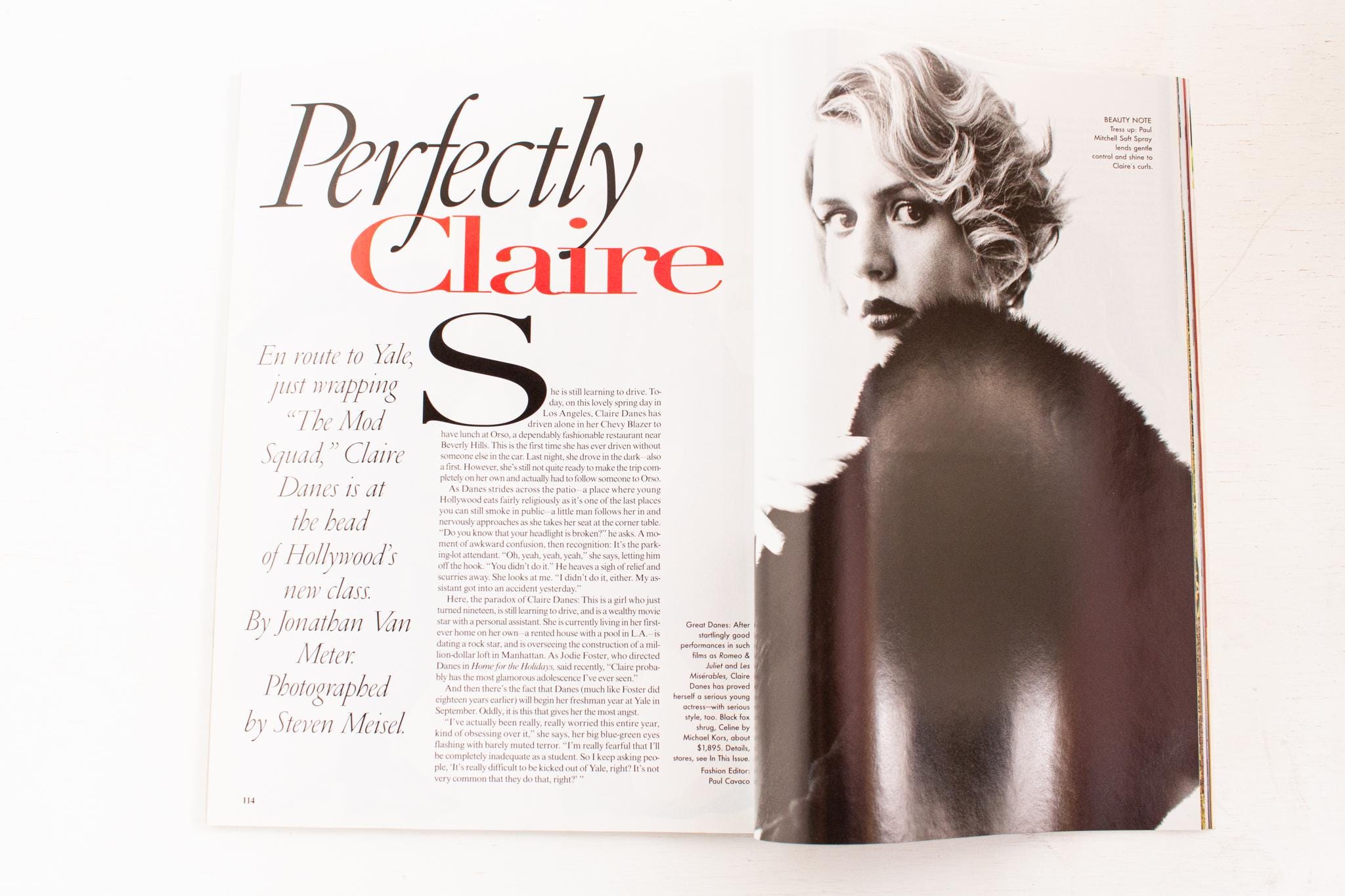 VOGUE 1998年7月号 洋書 雑誌 Vintage Vogue Magazine July 1998: Actress Claire Danes Cover, the