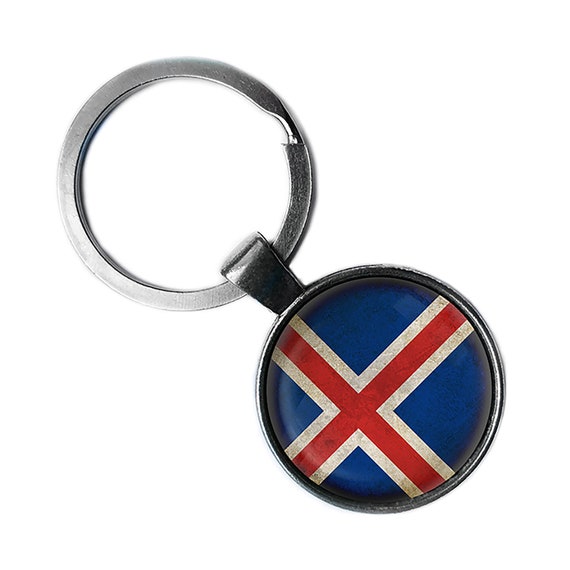 Iceland Icelandic Flag Keychain Keyring Etsy UK