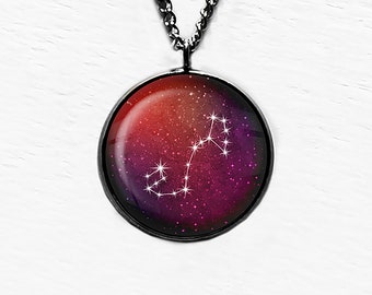 Zodiac Symbol Astrology Scorpio Star Constellation Pendant Necklace