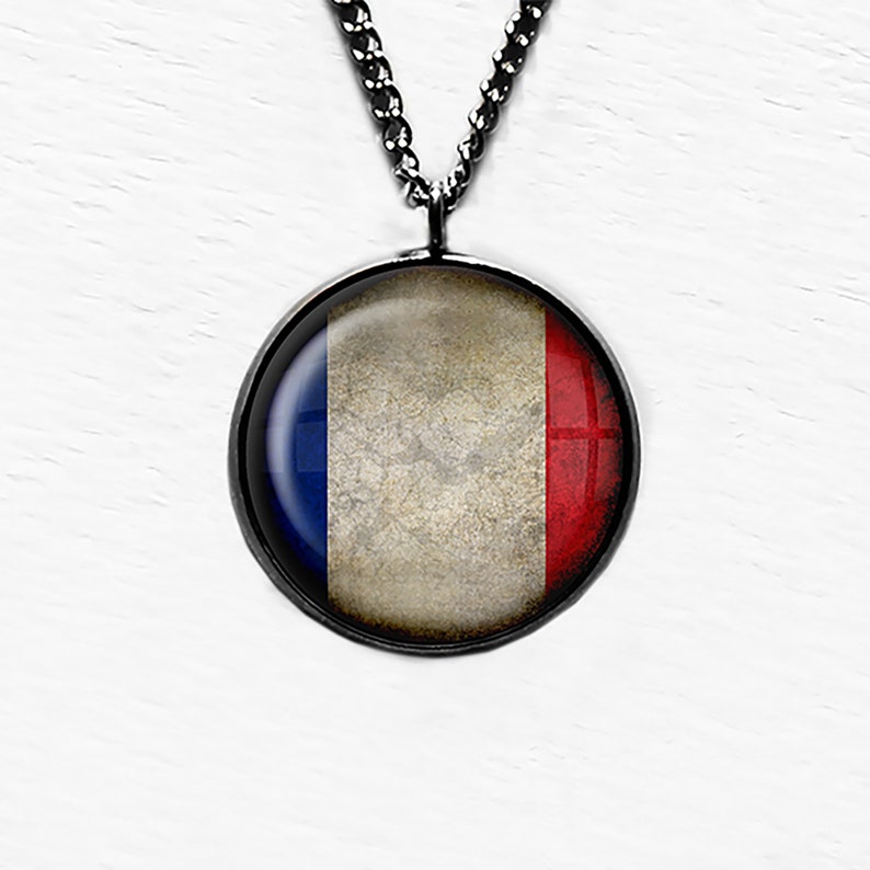 France French Flag Pendant /& Necklace